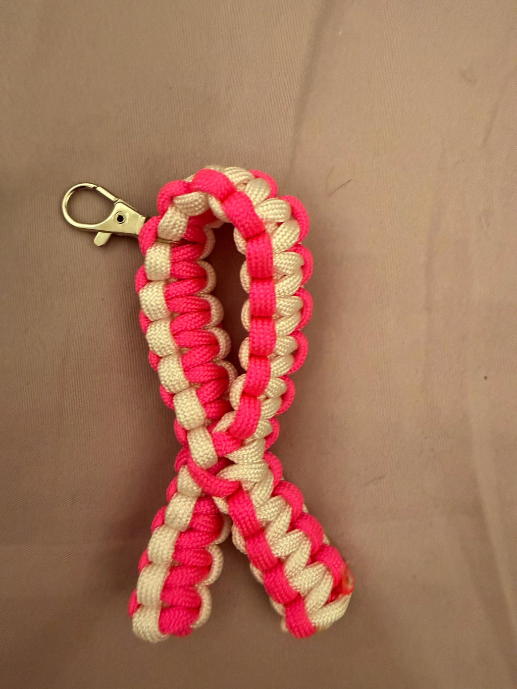 Handmade Box Braid Paracord Awareness Ribbon Keychain – Custom Cause Colors